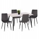 ΣΕΤ ΤΡΑΠΕΖΑΡΙΑΣ 5ΤΜΧ LATRELL HM21192 ΤΡΑΠΕΖΙ ΚΕΡΑΜΙΚΟ TOP-ΒΕΛΟΥΔΟ ΓΚΡΙ ΚΑΡΕΚΛΕΣ