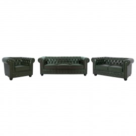ΣΕΤ ΣΑΛΟΝΙ 3ΤΜΧ MOBAR HM10912.08 PU ΔΕΡΜΑ Τ.CHESTERFIELD ΚΥΠΑΡΙΣΣΙ