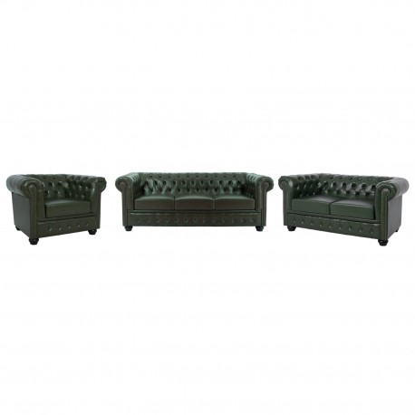 ΣΕΤ ΣΑΛΟΝΙ 3ΤΜΧ MOBAR HM10912.08 PU ΔΕΡΜΑ Τ.CHESTERFIELD ΚΥΠΑΡΙΣΣΙ