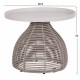 ΣΕΤ ΣΑΛΟΝΙ 5ΤΜΧ DRISCOLL ΗM6473.02 IVORY ΑΛΟΥΜΙΝΙΟ--ΜΠΕΖ ΣΧΟΙΝΙ & OLEFIN ΥΦΑΣΜΑ
