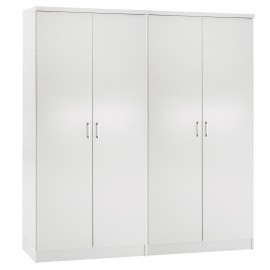 ΣΕΤ 2 ΝΤΟΥΛΑΠΕΣ 2ΦΥΛΛΕΣ JENNA HM11350.05 ΜΕΛΑΜΙΝΗ ΣΕ ΛΕΥΚΟ 160x43x181Υεκ