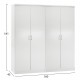 ΣΕΤ 2 ΝΤΟΥΛΑΠΕΣ 2ΦΥΛΛΕΣ JENNA HM11350.05 ΜΕΛΑΜΙΝΗ ΣΕ ΛΕΥΚΟ 160x43x181Υεκ