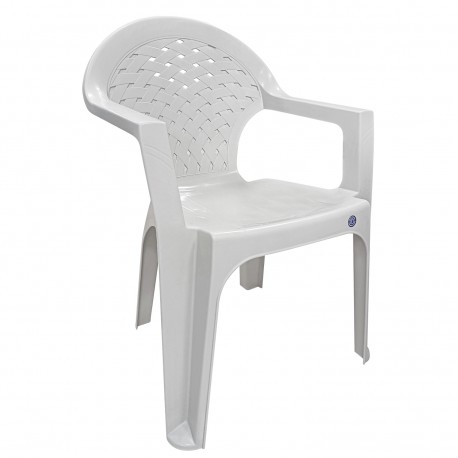 14720043 Καρέκλα Κήπου ArteLibre PALMIYE Γκρι Πλαστικό 56x55x79cm Λευκό