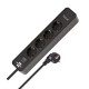 Πολύπριζο 4 θέσεων με 2 x USB-C και διακόπτη BRENNENSTUHL 1153240106 Ecolor μάυρο