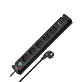 Πολύπριζο 5 θέσεων με 2 x USB-C με διακόπτη και 3m καλώδιο BRENNENSTUHL 1150660415 Bremounta