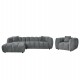 ΣΕΤ ΚΑΝΑΠΕΣ ΓΩΝΙΑ (ΑΡΙΣΤΕΡΗ)-ΠΟΛΥΘΡΟΝΑ LOUNGE LYKKE HM10820.01L ΓΚΡΙ ΥΦΑΣΜΑ