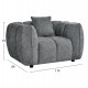 ΣΕΤ ΚΑΝΑΠΕΣ ΓΩΝΙΑ (ΑΡΙΣΤΕΡΗ)-ΠΟΛΥΘΡΟΝΑ LOUNGE LYKKE HM10820.01L ΓΚΡΙ ΥΦΑΣΜΑ