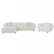 ΣΕΤ ΚΑΝΑΠΕΣ ΓΩΝΙΑ (ΑΡΙΣΤΕΡΗ)-ΠΟΛΥΘΡΟΝΑ LOUNGE LYKKE HM10820.02L ΕΚΡΟΥ ΥΦΑΣΜΑ