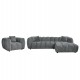 ΣΕΤ ΚΑΝΑΠΕΣ ΓΩΝΙΑ (ΔΕΞΙΑ)-ΠΟΛΥΘΡΟΝΑ LOUNGE LYKKE HM10820.01R ΓΚΡΙ ΥΦΑΣΜΑ