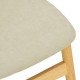 382-000013 Καρέκλα Cardith pakoworld rubberwood-plywood σε φυσική απόχρωση-ύφασμα γκρι-μπεζ 48x51x78εκ