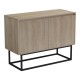 230-000269 Μπουφές Dabia pakoworld sonoma-πόδι μαύρο μέταλλο 100x40x74εκ