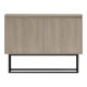 230-000269 Μπουφές Dabia pakoworld sonoma-πόδι μαύρο μέταλλο 100x40x74εκ