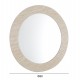 ΚΑΘΡΕΠΤΗΣ ΤΟΙΧΟΥ FONTE HM4880 ΠΛΑΙΣΙΟ MDF ΜΕ PVC ΣΕ ΧΡΩΜΑΤΙΣΜΟ ΤΡΑΒΕΡΤΙΝΑΣ Φ80εκ.