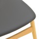 382-000015 Καρέκλα Cardith pakoworld rubberwood-plywood σε φυσική απόχρωση-pu μαύρο 48x51x78εκ