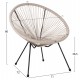 ΣΕΤ ΕΞΩΤΕΡΙΚΟΥ ΧΩΡΟΥ 3ΤΜΧ ACAPULCO HM11861.03 P.E.RATTAN ΕΚΡΟΥ-ΜΕΤΑΛΛΟ ΣΕ ΜΑΥΡΟ