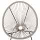 ΣΕΤ ΕΞΩΤΕΡΙΚΟΥ ΧΩΡΟΥ 3ΤΜΧ ACAPULCO HM11861.03 P.E.RATTAN ΕΚΡΟΥ-ΜΕΤΑΛΛΟ ΣΕ ΜΑΥΡΟ