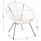 ΣΕΤ ΕΞΩΤΕΡΙΚΟΥ ΧΩΡΟΥ 3ΤΜΧ ACAPULCO HM11861.12 P.E.RATTAN ΛΕΥΚΟ-ΜΕΤΑΛΛΟ ΣΕ ΜΑΥΡΟ
