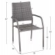 ΣΕΤ ΤΡΑΠΕΖΑΡΙΑΣ ΕΞ.ΧΩΡΟΥ 5ΤΜΧ MORNER HM21008 ΜΕΤΑΛΛΟ & WICKER ΣΕ ΓΚΡΙ
