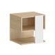 0191.GM82 Aria κομοδίνο 42x38x41εκ. Natural chestnut / Λευκό  Natural Chestnut / Λευκό 42x38εκ. Ύψος : 41εκ.