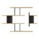 176-000238 Ραφιέρα τοίχου Ledia pakoworld oak με ανθρακί 110,6x14,5x78εκ