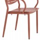 ΠΟΛΥΘΡΟΝΑ ΤΡΑΠΕΖΑΡΙΑΣ HILLIARD HM6644.08 ΑΛΟΥΜΙΝΙΟ ΣΕ TERRACOTTA 58x52x78Υεκ