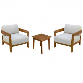 LOUNGE ΣΕΤ SOLARA HM10892 ΤΡΑΠΕΖΑΚΙ & 2 ΠΟΛΥΘΡΟΝΕΣ--ΞΥΛΟ ΑΚΑΚΙΑΣ--ΕΚΡΟΥ ΜΑΞΙΛΑΡΙΑ