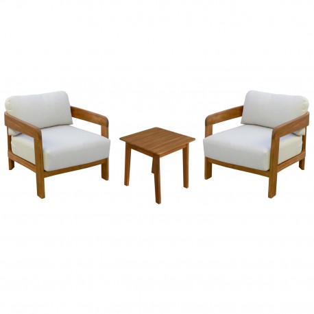 LOUNGE ΣΕΤ SOLARA HM10892 ΤΡΑΠΕΖΑΚΙ & 2 ΠΟΛΥΘΡΟΝΕΣ--ΞΥΛΟ ΑΚΑΚΙΑΣ--ΕΚΡΟΥ ΜΑΞΙΛΑΡΙΑ