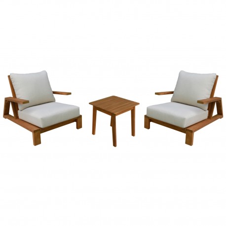 LOUNGE ΣΕΤ MIREX HM10893 ΤΡΑΠΕΖΑΚΙ & 2 ΠΟΛΥΘΡΟΝΕΣ--ΞΥΛΟ ΑΚΑΚΙΑΣ--ΕΚΡΟΥ ΜΑΞΙΛΑΡΙΑ