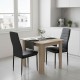 200-001162 Τραπεζαρία Manka-Parker pakoworld σετ 3τεμ mdf σε μαύρη-sonoma απόχρωση 80x80x77εκ