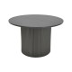 029-000350 Τραπέζι σαλονιού Dovel pakoworld mdf-μεταλλο σε μαύρη απόχρωση Φ70x45εκ
