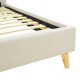 388-000027 Κρεβάτι LumiLux pakoworld ύφασμα σε μπεζ απόχρωση 160x200εκ