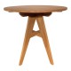 343-000127 Τραπέζι Cadrada pakoworld teak ξύλο σε φυσική απόχρωση Φ80x76εκ
