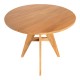 343-000127 Τραπέζι Cadrada pakoworld teak ξύλο σε φυσική απόχρωση Φ80x76εκ
