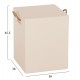 ΣΚΑΜΠΟ ΤΕΤΡΑΓΩΝΟ FIBER CEMENT ΜΕ ΧΕΡΟΥΛΙΑ ZAK HM6581.02 ΣΕ ΜΠΕΖ 36x36x45,5Υεκ