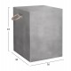 ΣΚΑΜΠΟ ΤΕΤΡΑΓΩΝΟ FIBER CEMENT ΜΕ ΧΕΡΟΥΛΙΑ ZAK HM6581.01 ΣΕ ΓΚΡΙ 36x36x43Υεκ