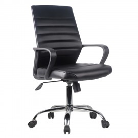 14230045 Καρέκλα Γραφείου ArteLibre SANDY Μαύρο PU 57x60x96-106cm Μαύρο