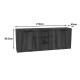 361-000127 Μπουφές Doha pakoworld καρυδί με oak 210x45x80.5εκ
