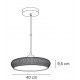 4102-A-White Inlight Κρεμαστό Γύψινο Φωτιστικό E27, Λευκό, D:40x9,5cm(4102-A-White)