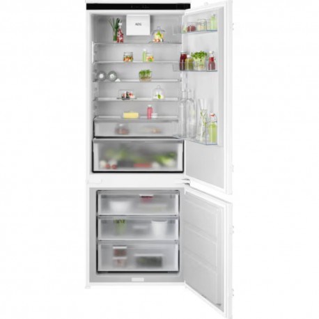 AEG NSC8T751DS Εντοιχιζόμενος Ψυγειοκαταψύκτης 375lt No Frost Υ188.4xΠ54.9xΒ69.6cm D