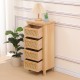 370-000039 Συρταριέρα Scandy pakoworld ξύλο πεύκου-rattan σε φυσική απόχρωση 34.5x26x78.5εκ