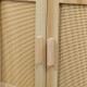 370-000039 Συρταριέρα Scandy pakoworld ξύλο πεύκου-rattan σε φυσική απόχρωση 34.5x26x78.5εκ