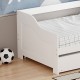 370-000047 Καναπές-κρεβάτι Benato pakoworld ξύλο πεύκου λευκό 90x190εκ