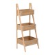 370-000040 Ραφιέρα επιδαπέδια 3όροφη Scandy pakoworld mdf-rattan σε φυσική απόχρωση 44x37x110εκ
