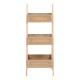 370-000040 Ραφιέρα επιδαπέδια 3όροφη Scandy pakoworld mdf-rattan σε φυσική απόχρωση 44x37x110εκ
