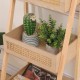 370-000040 Ραφιέρα επιδαπέδια 3όροφη Scandy pakoworld mdf-rattan σε φυσική απόχρωση 44x37x110εκ