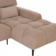 ΚΑΝΑΠΕΣ ΔΕΞΙΑ ΓΩΝΙΑ DIVYA HM3267.11R ΜΠΕΖ ΥΦΑΣΜΑ 260x100-174x104Υεκ.