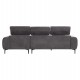 ΚΑΝΑΠΕΣ ΔΕΞΙΑ ΓΩΝΙΑ DIVYA HM3267.12R ΓΚΡΙ ΥΦΑΣΜΑ 260x100-174x104Υεκ.