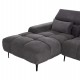 ΚΑΝΑΠΕΣ ΑΡΙΣΤΕΡΗ ΓΩΝΙΑ DIVYA HM3267.12L ΓΚΡΙ ΥΦΑΣΜΑ 260x100-174x104Υεκ.