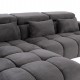 ΚΑΝΑΠΕΣ ΑΡΙΣΤΕΡΗ ΓΩΝΙΑ DIVYA HM3267.12L ΓΚΡΙ ΥΦΑΣΜΑ 260x100-174x104Υεκ.