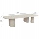 ΤΡΑΠΕΖΙ ΤΡΑΠΕΖΑΡΙΑΣ FIBER CEMENT ΟΒΑΛ GLEN HM6598.02 ΜΠΕΖ 260x95x75Υεκ